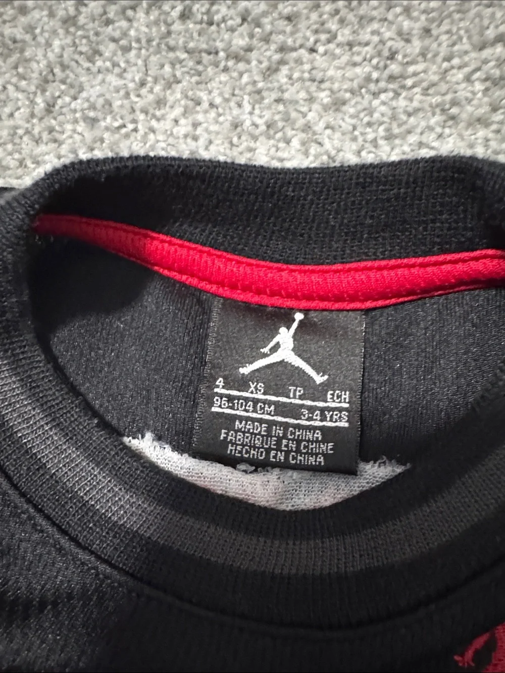 Jordan Black & Red 'Air 23' Kids Basketball Tank